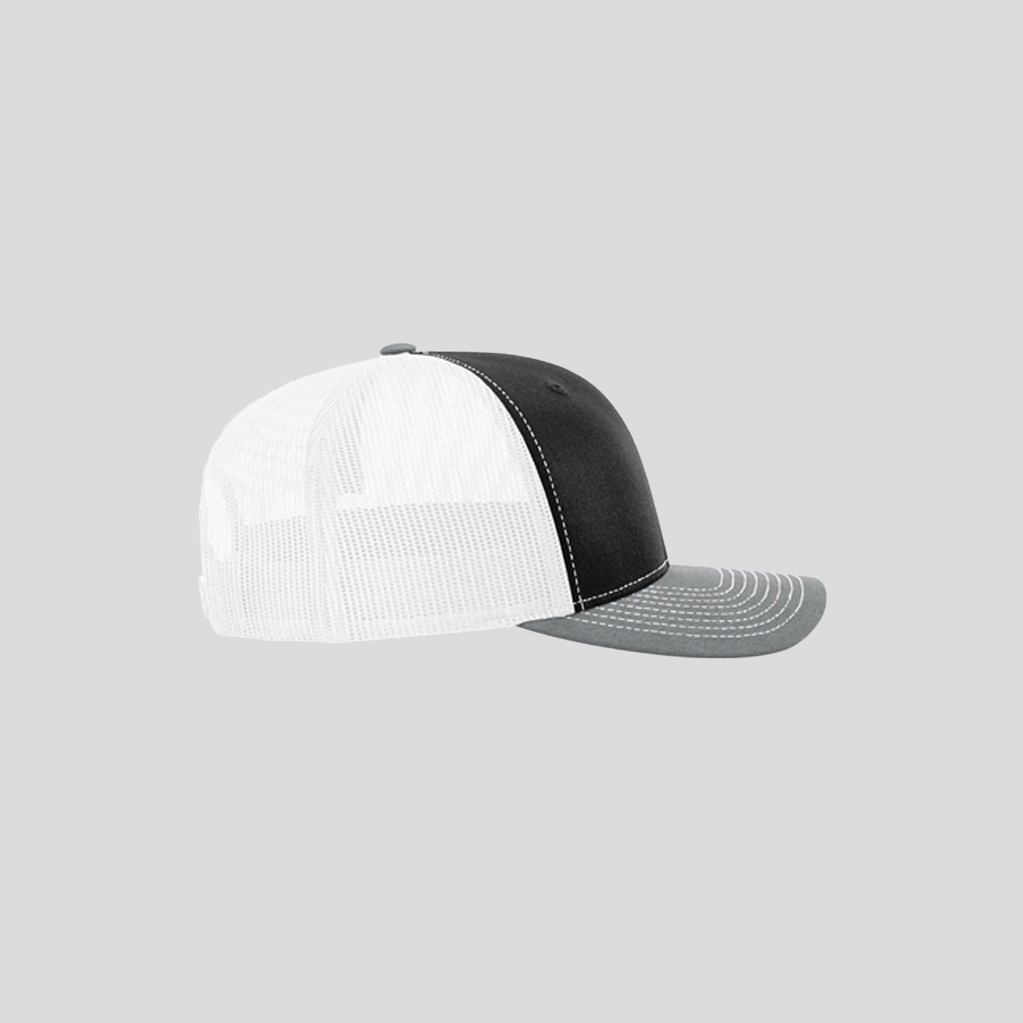 Richardson Trucker Cap | Black/White/Heather Grey