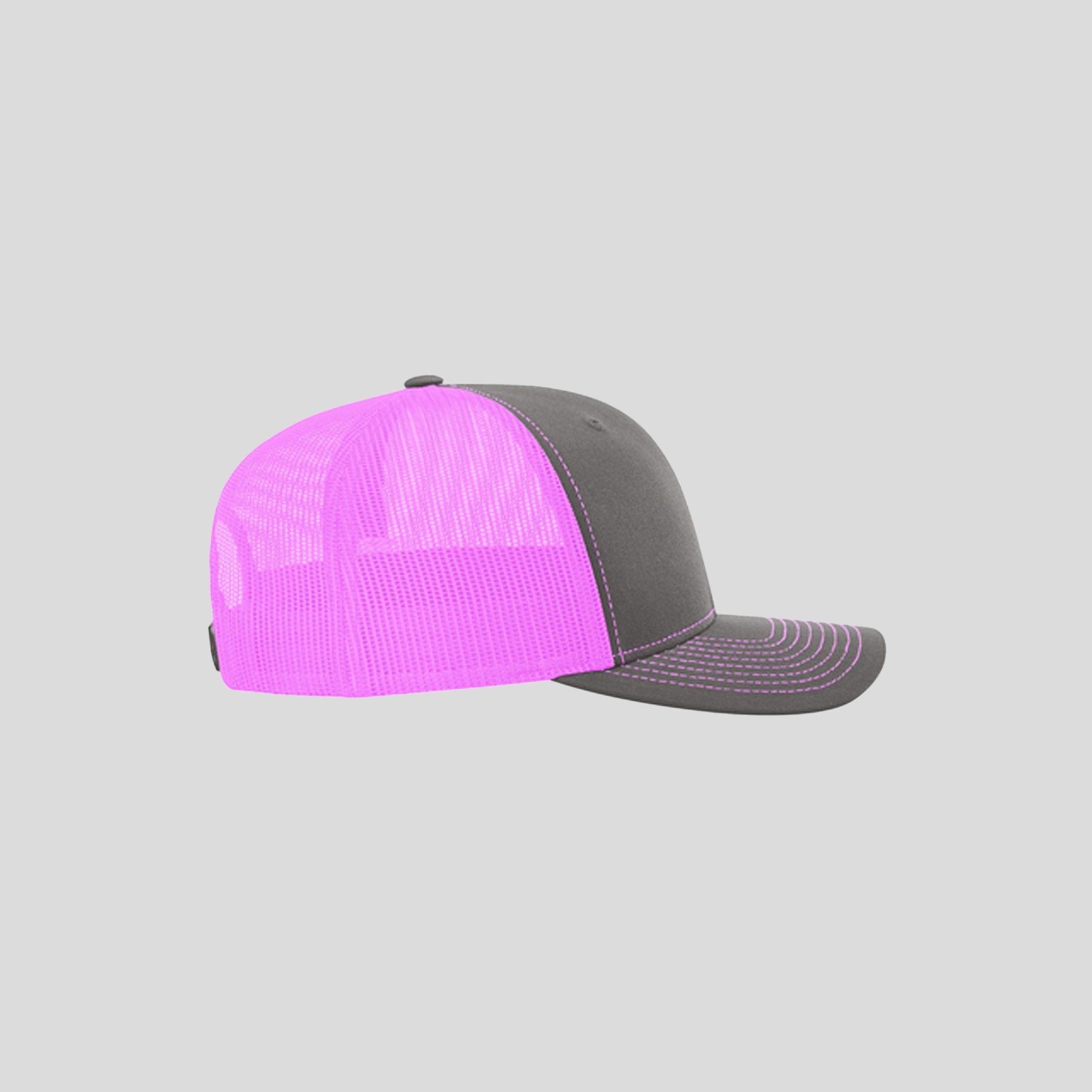 Richardson Trucker Cap | Charcoal/Neon Pink