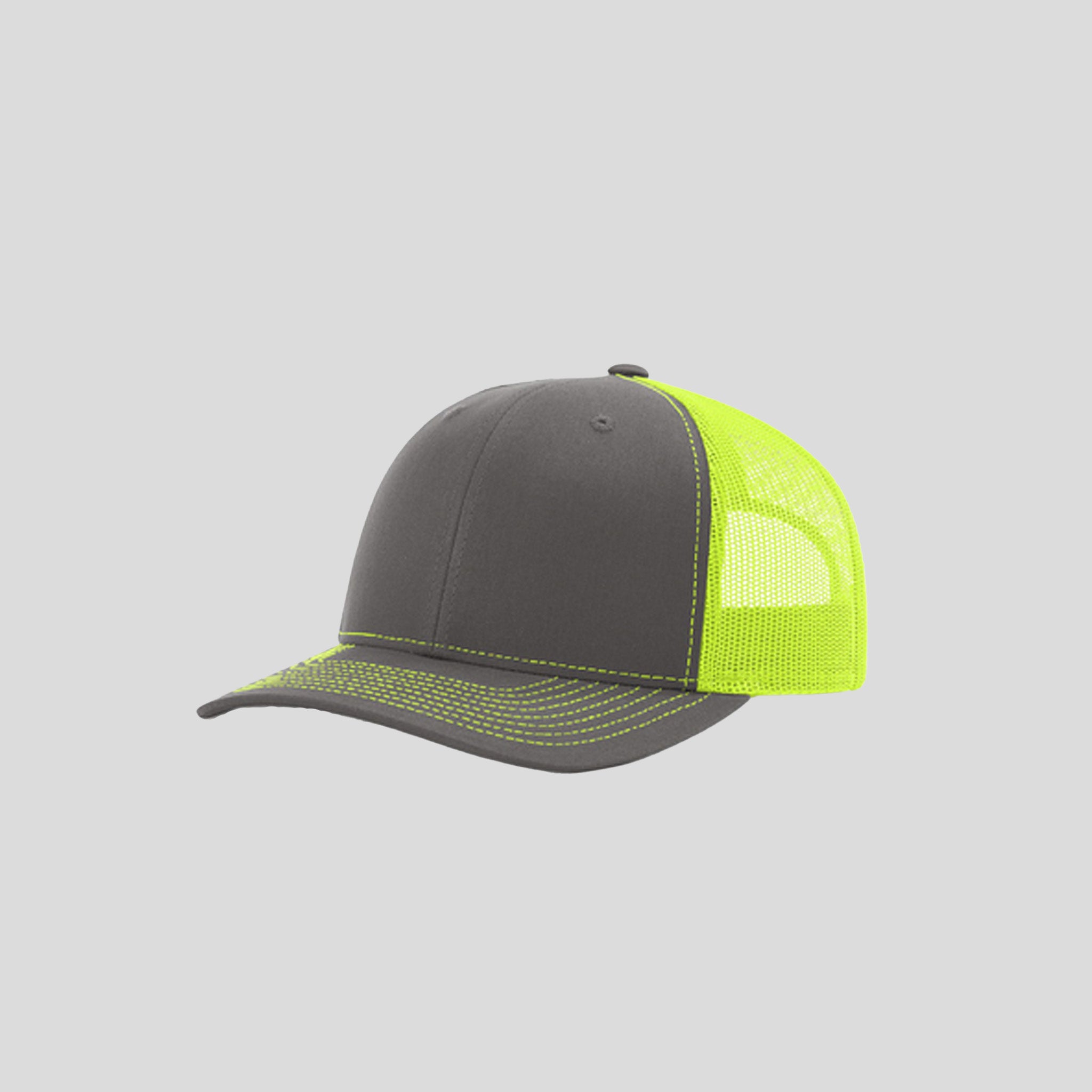 Richardson Trucker Cap | Charcoal/Neon Yellow