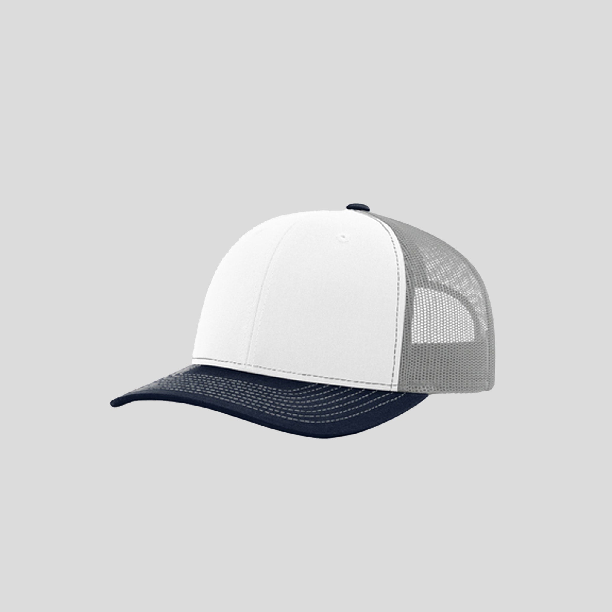 Richardson Trucker Cap | White/Aluminum/Navy