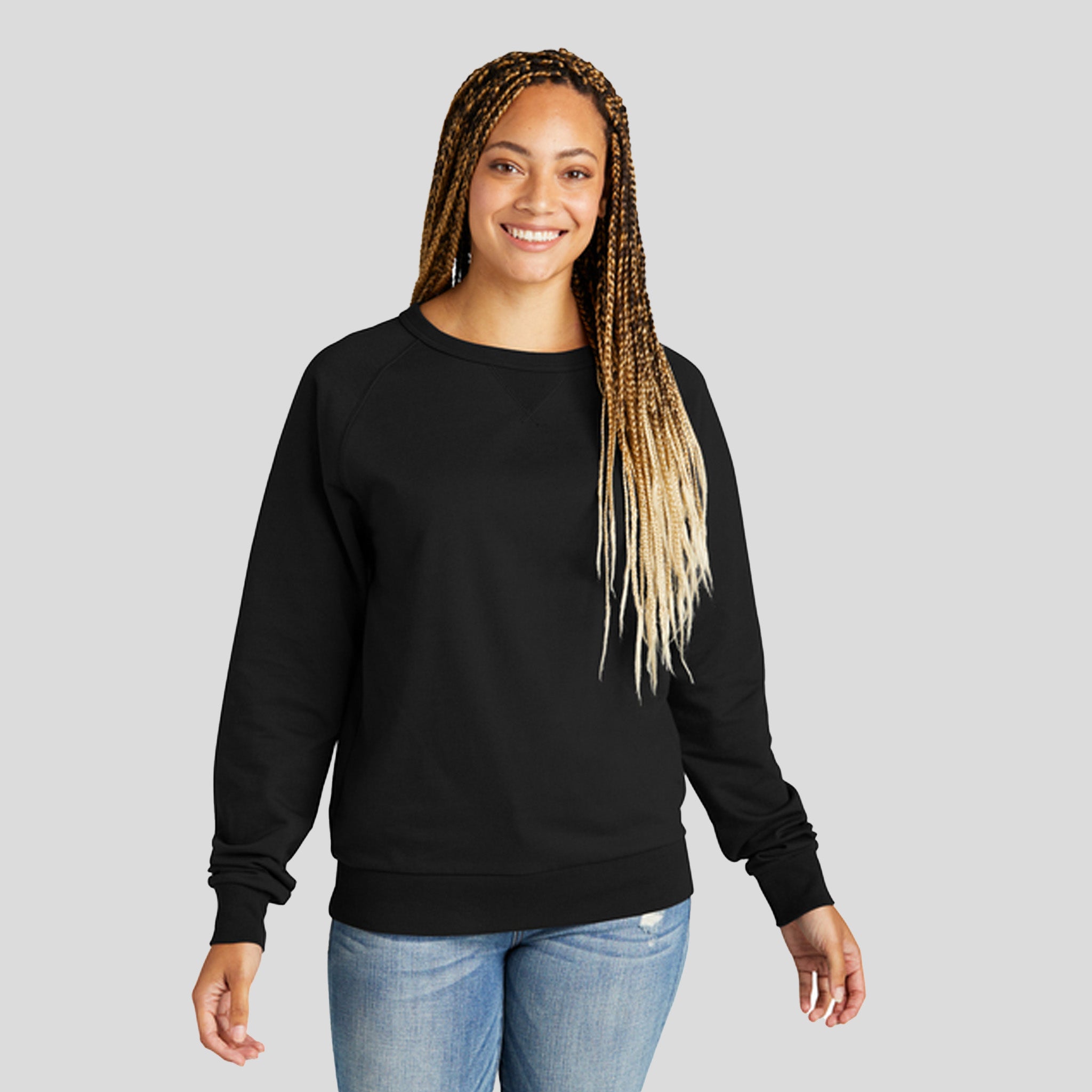 Unisex Organic French Terry Crewneck Sweatshirt | Black