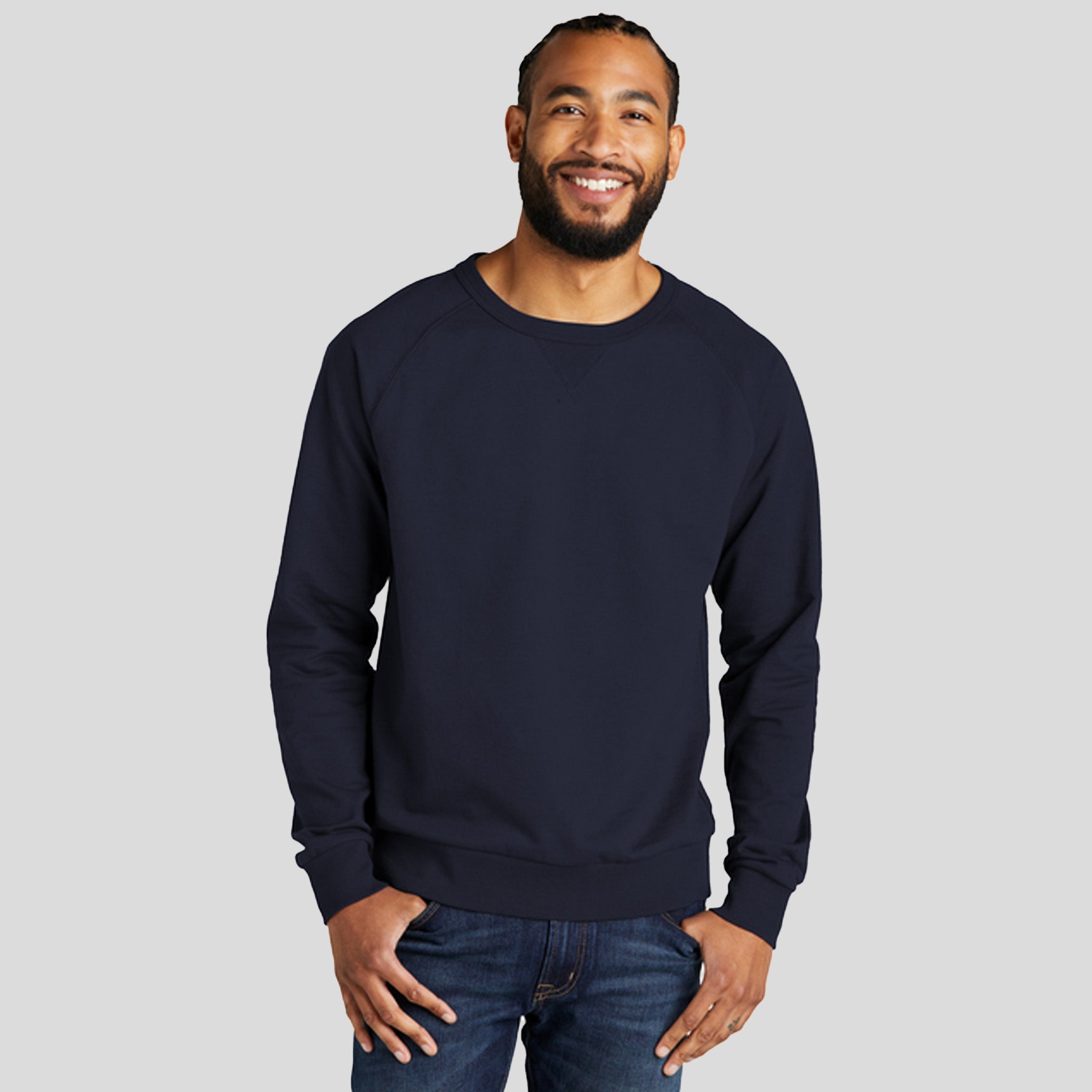 Unisex Organic French Terry Crewneck Sweatshirt | Night Sky Navy