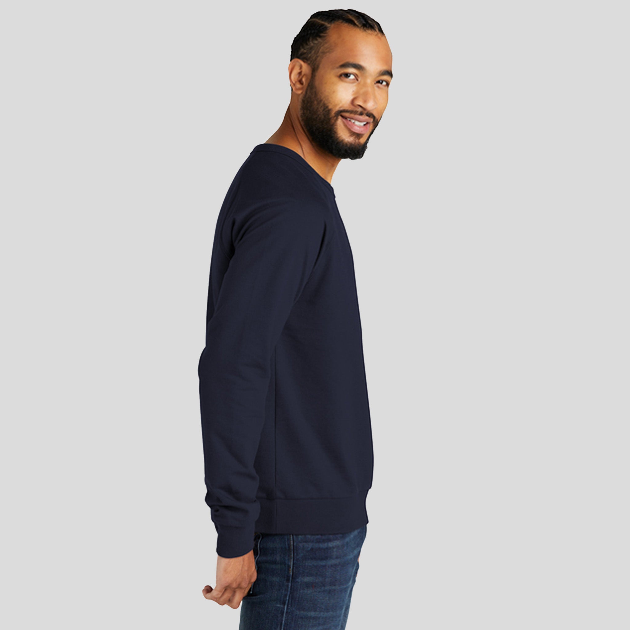 Unisex Organic French Terry Crewneck Sweatshirt | Night Sky Navy