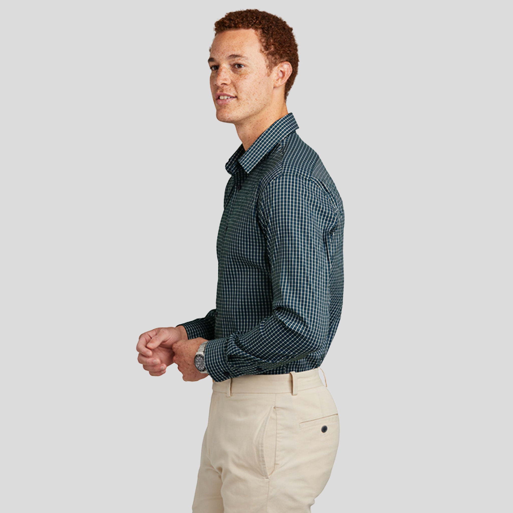 Tech Stretch Patterned Shirt | Dark Pine Multi Check