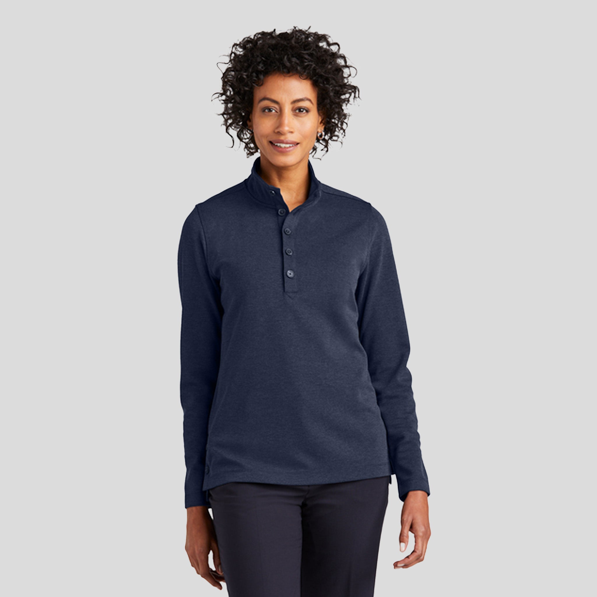 Women’s Mid-Layer Stretch 1/2-Button | Navy Blazer Heather