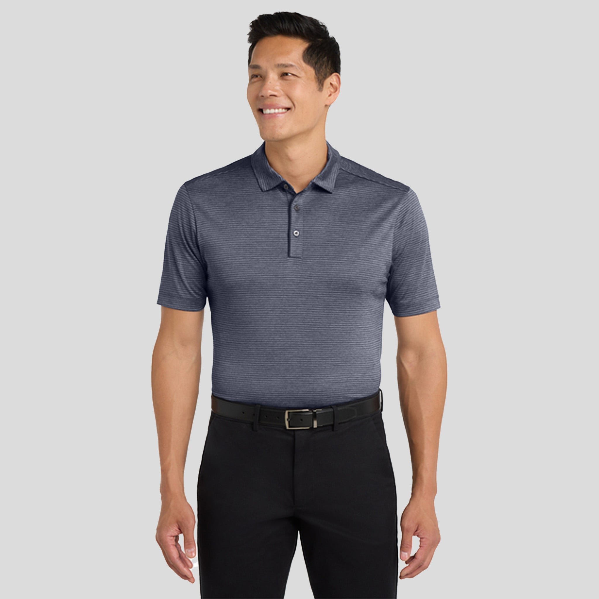 Shadow Stripe Polo | River Blue Navy