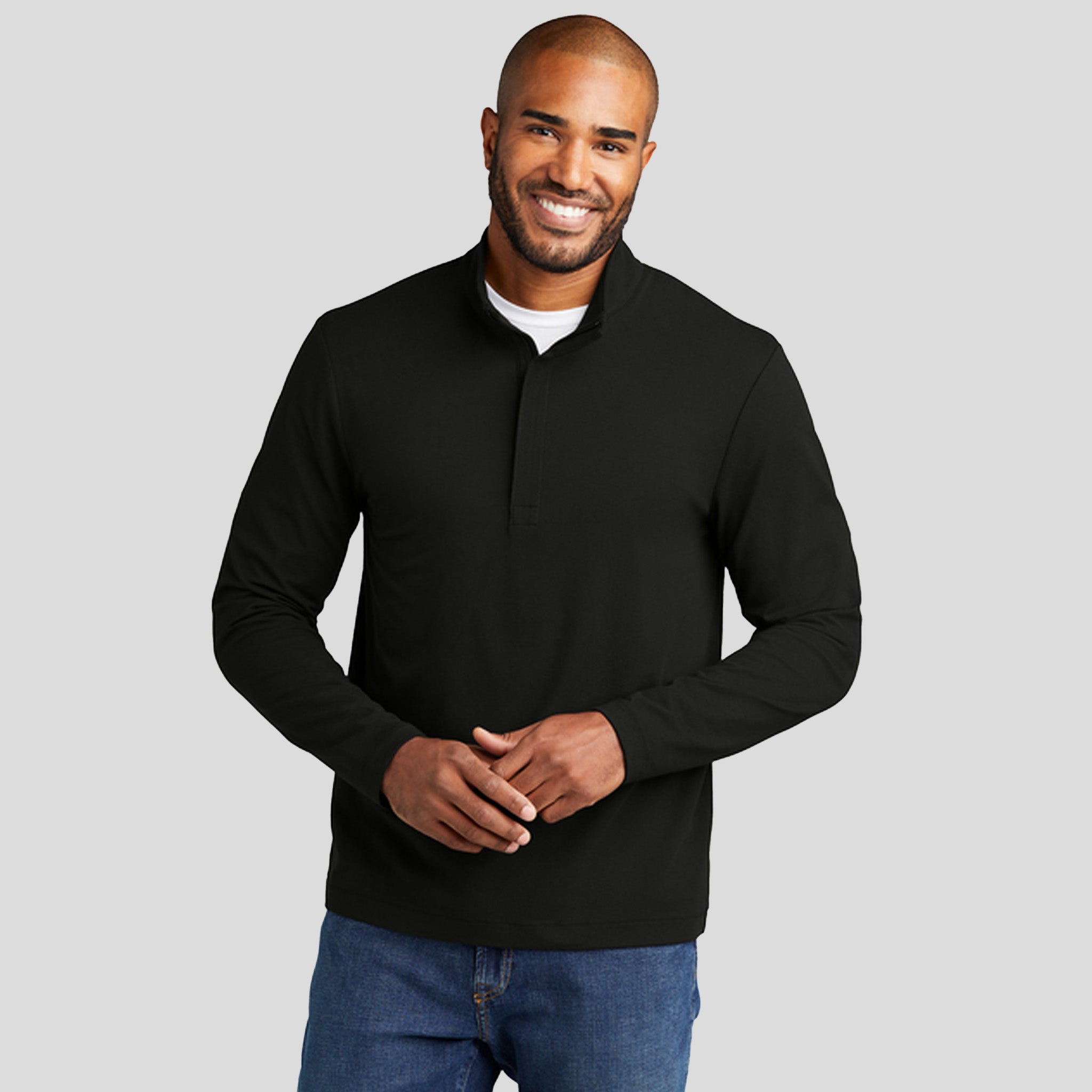 Fairway Stretch 1/4-Zip | Deep Black
