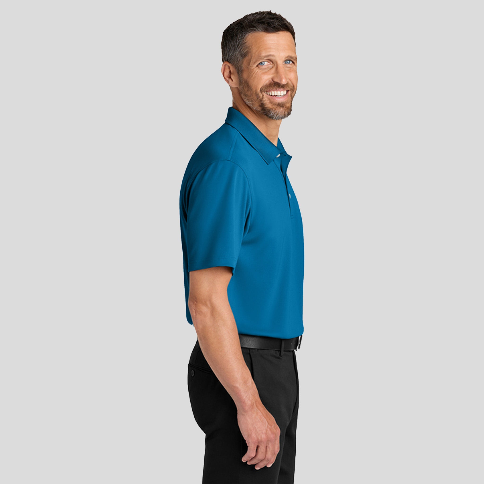 Men's Dry Zone® Stain-Release Grid Polo | Imperial Blue