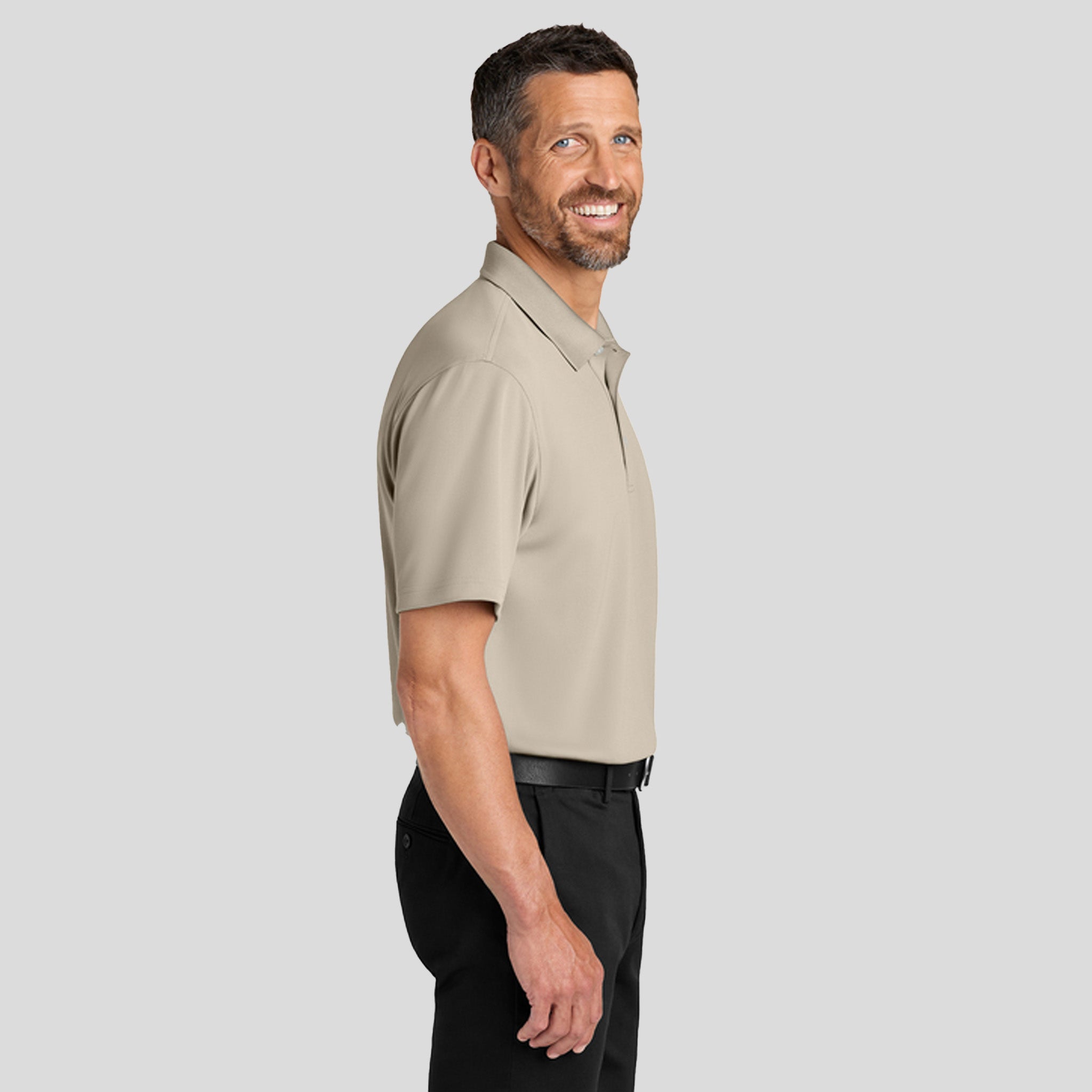 Men's Dry Zone® Stain-Release Grid Polo | Sahara