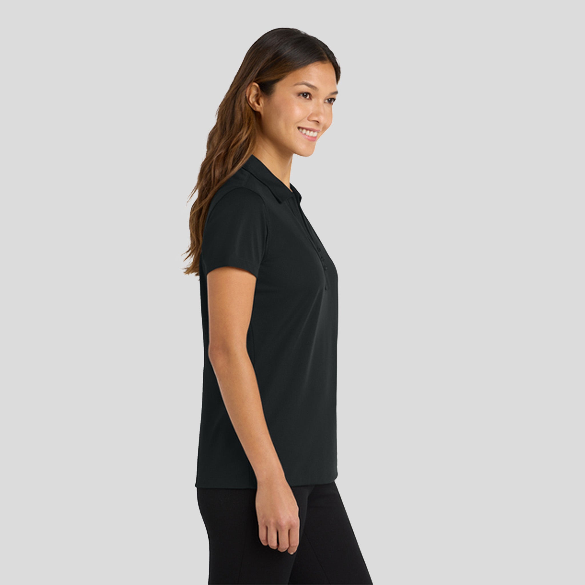 Women's Tech Pique Polo | Black
