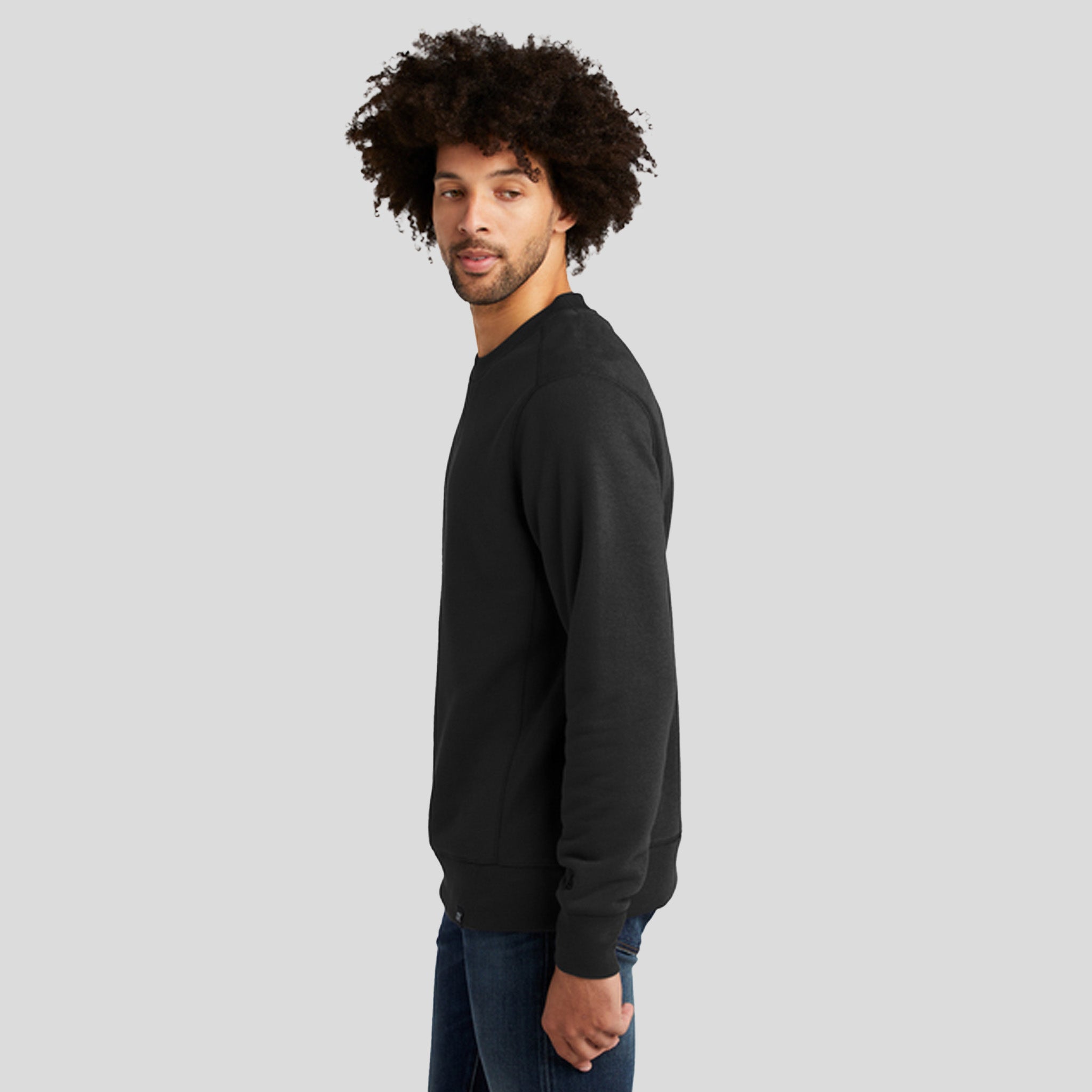 Men's French Terry Crew | Black
