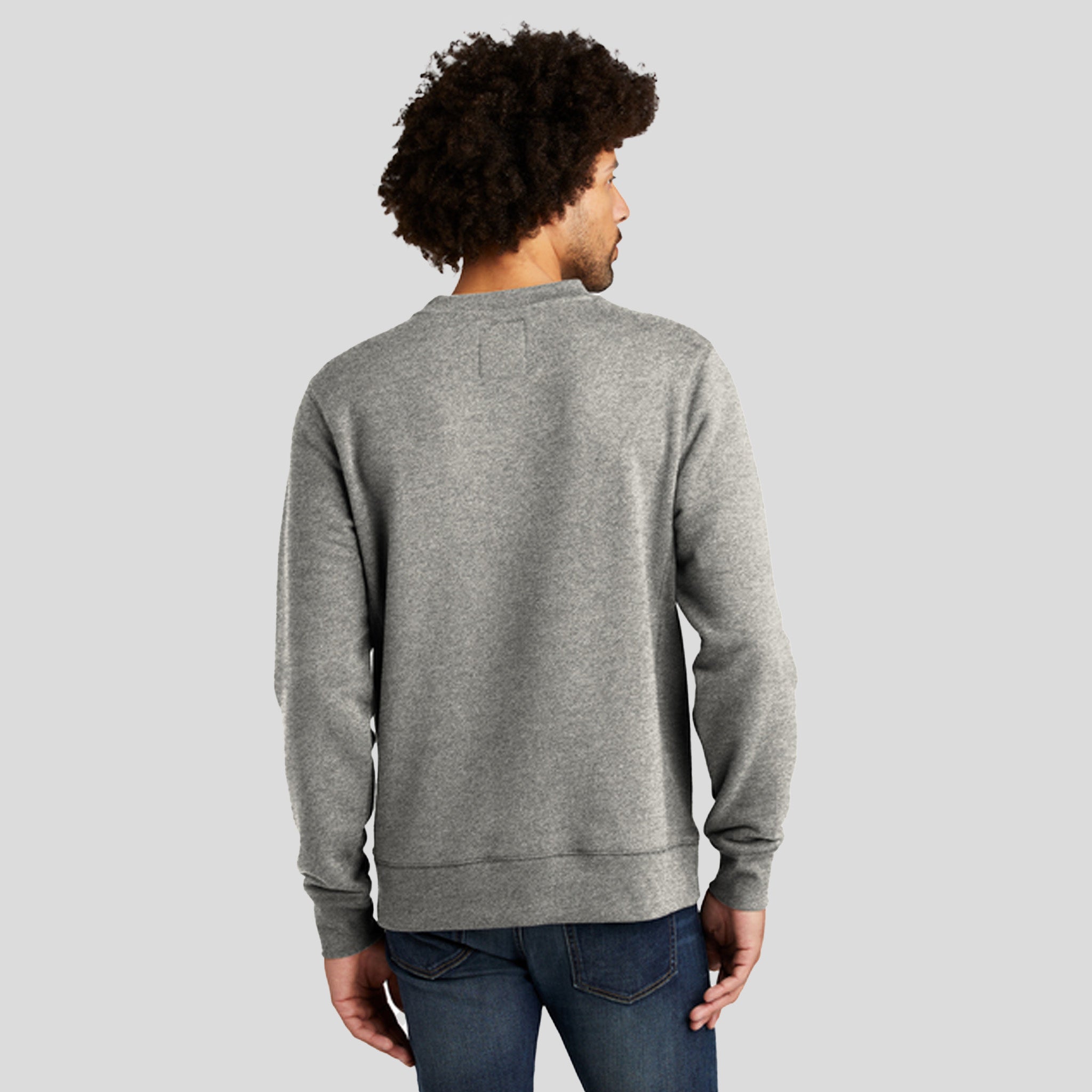 Men's French Terry Crew | Light Graphite Twist