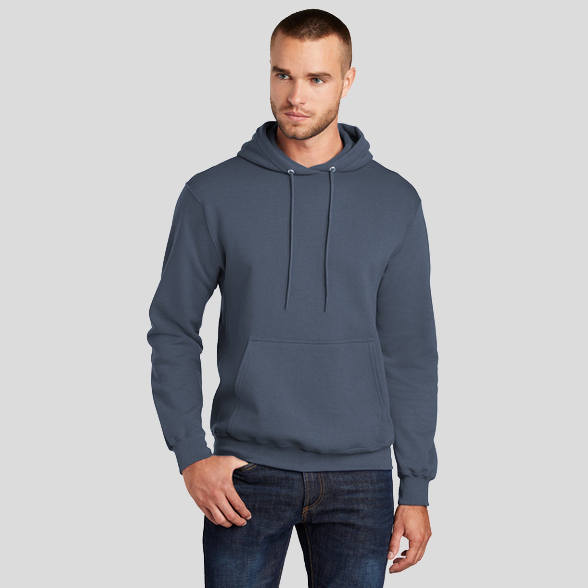 Core Fleece Pullover Hooded Sweatshirt | Steel Blue
