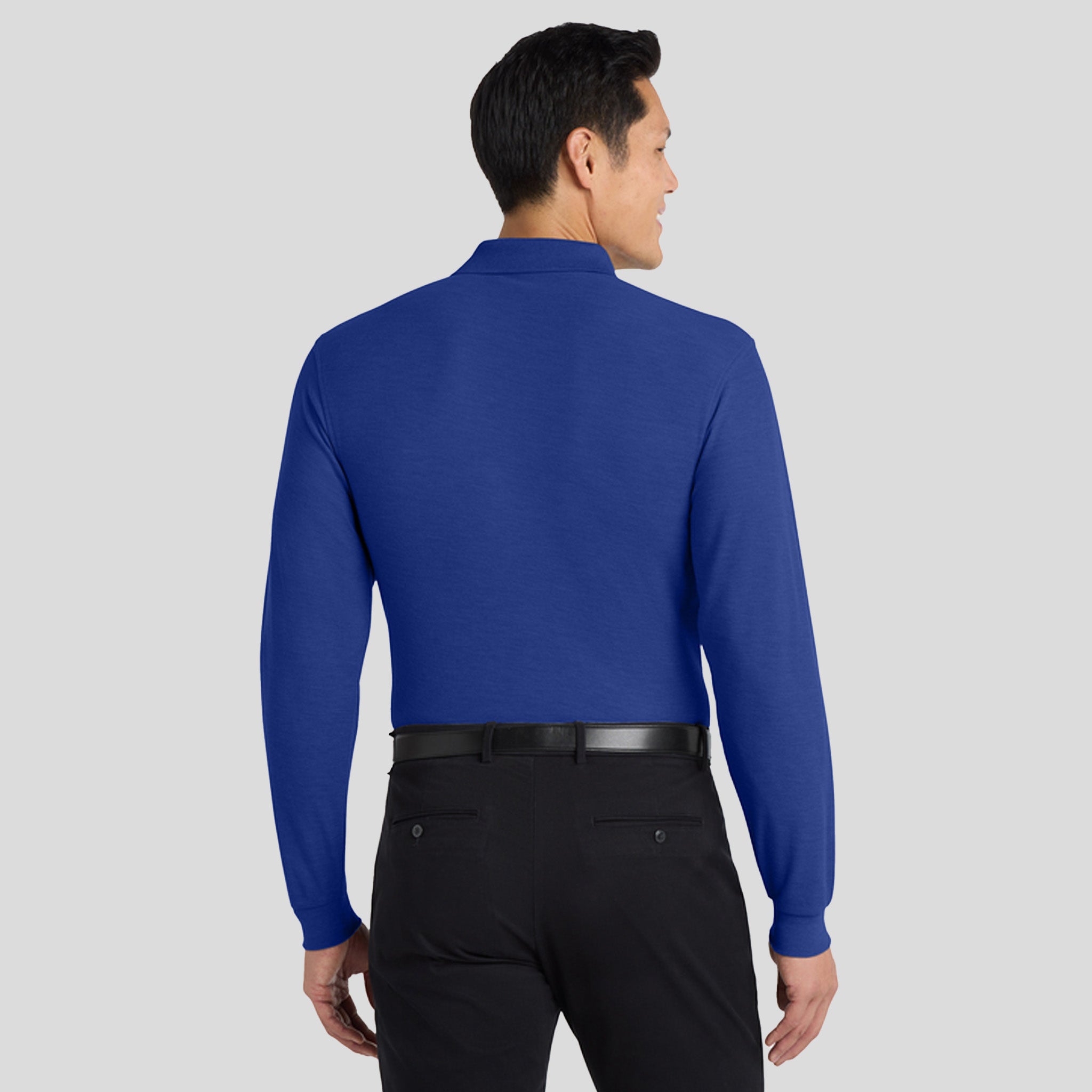 Tall Silk Touch Long Sleeve Polo | Royal