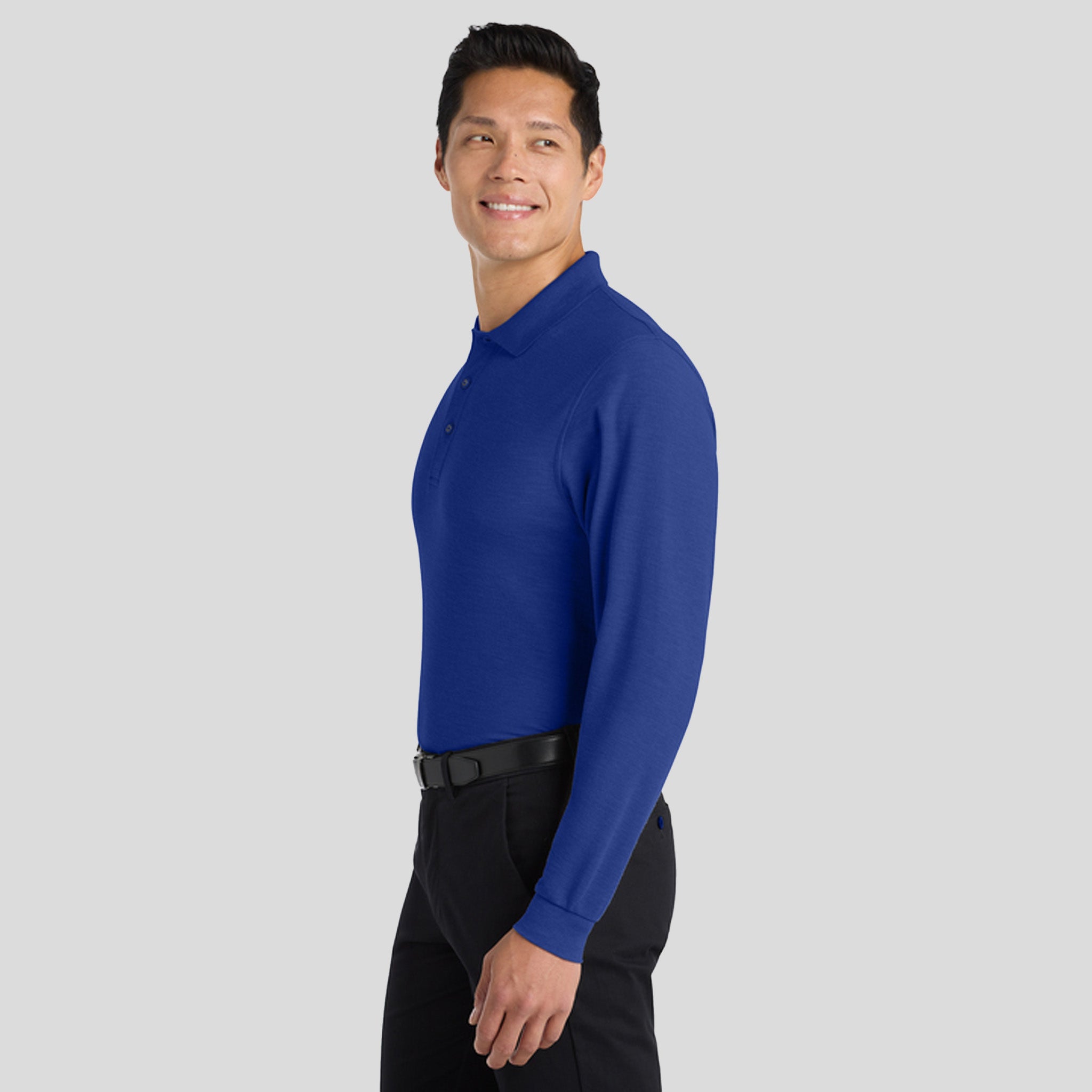 Tall Silk Touch Long Sleeve Polo | Royal