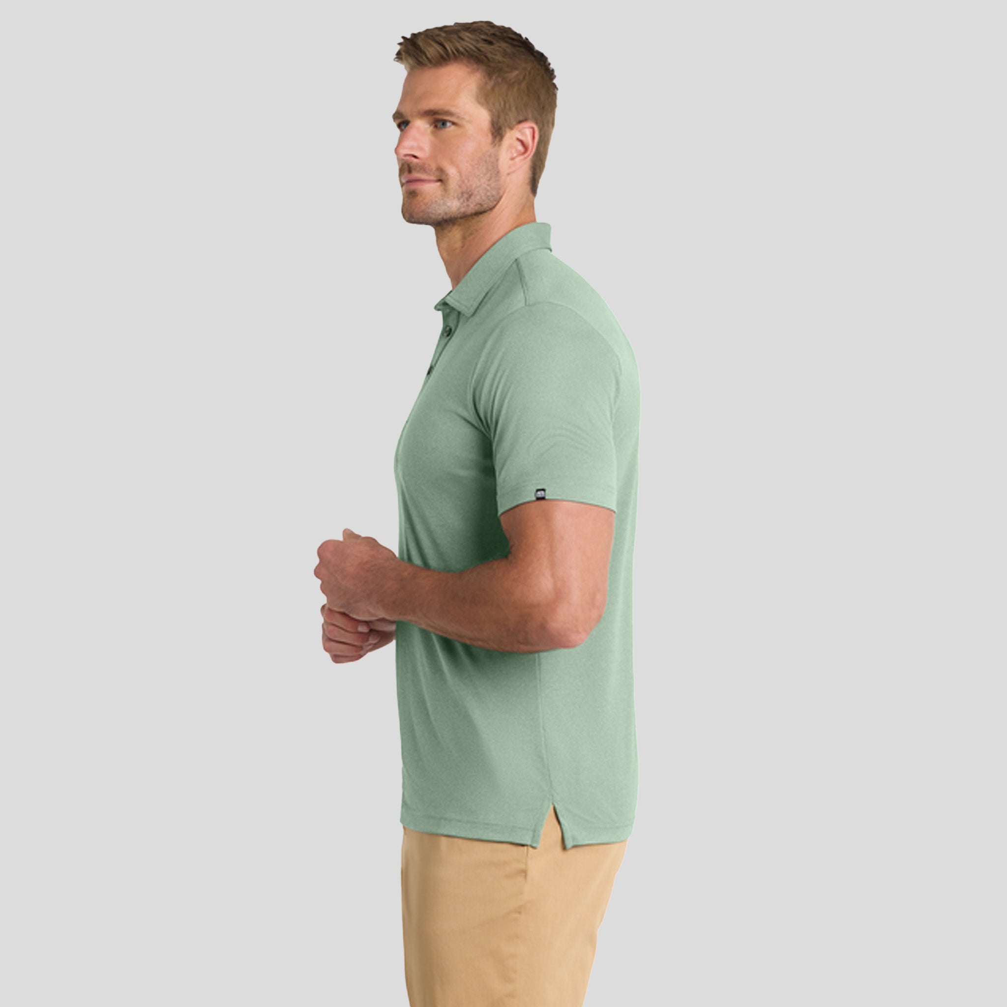 Coto Performance Polo | Beryl Green Heather