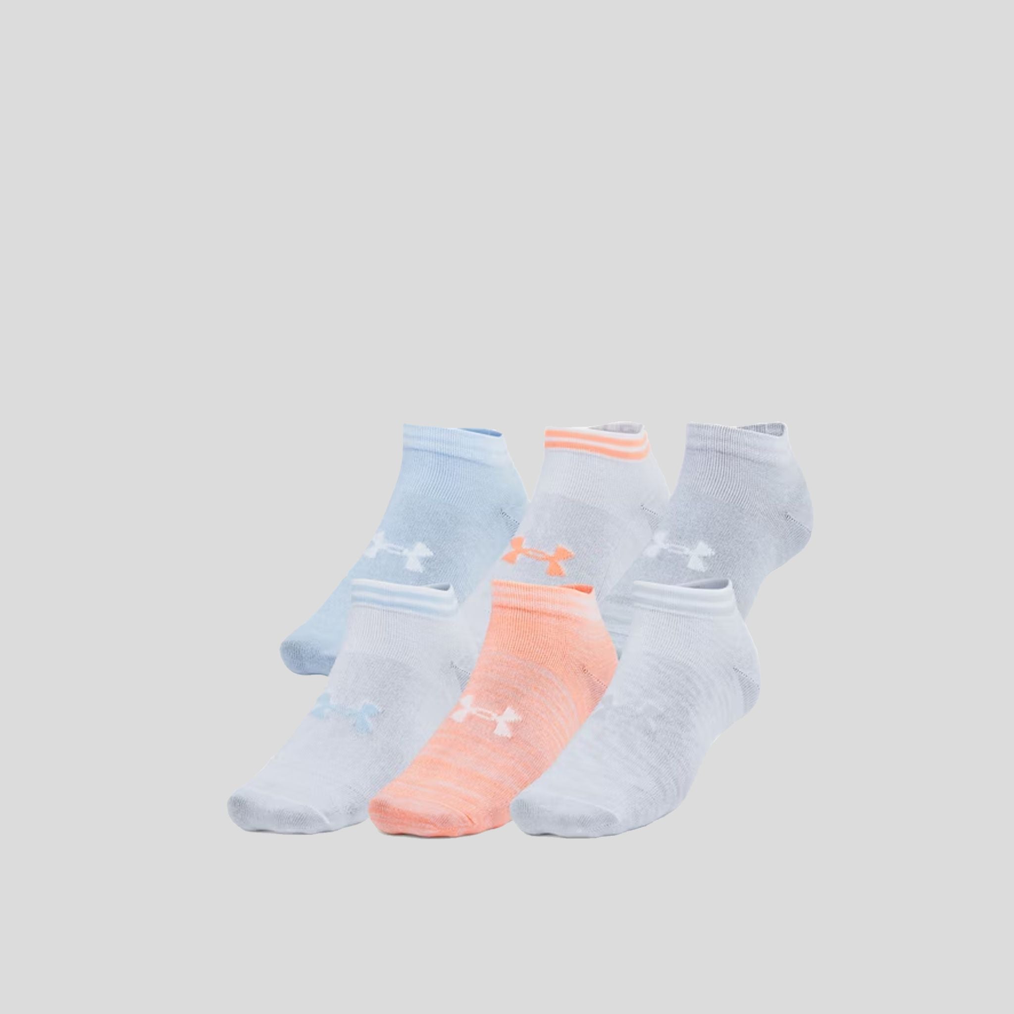 Unisex UA Essential 6-Pack Low Cut Socks | Flare Orange/White