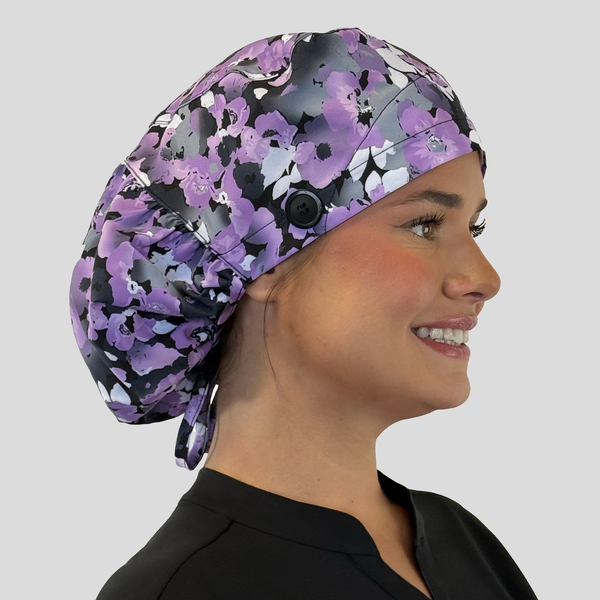 Ponytail Scrub Cap | Purple Shadows