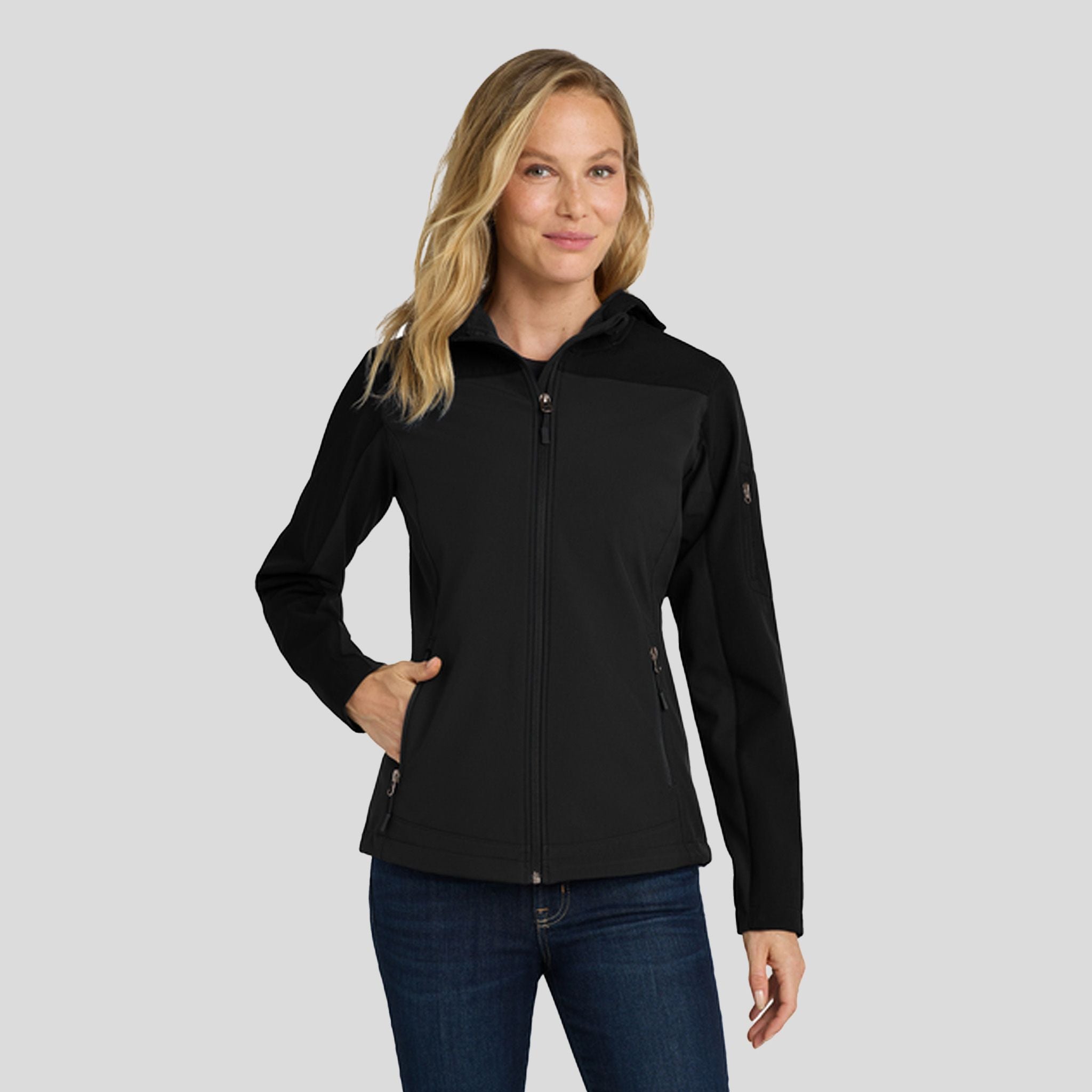 Women's Hooded Core Soft Shell Jacket | Black