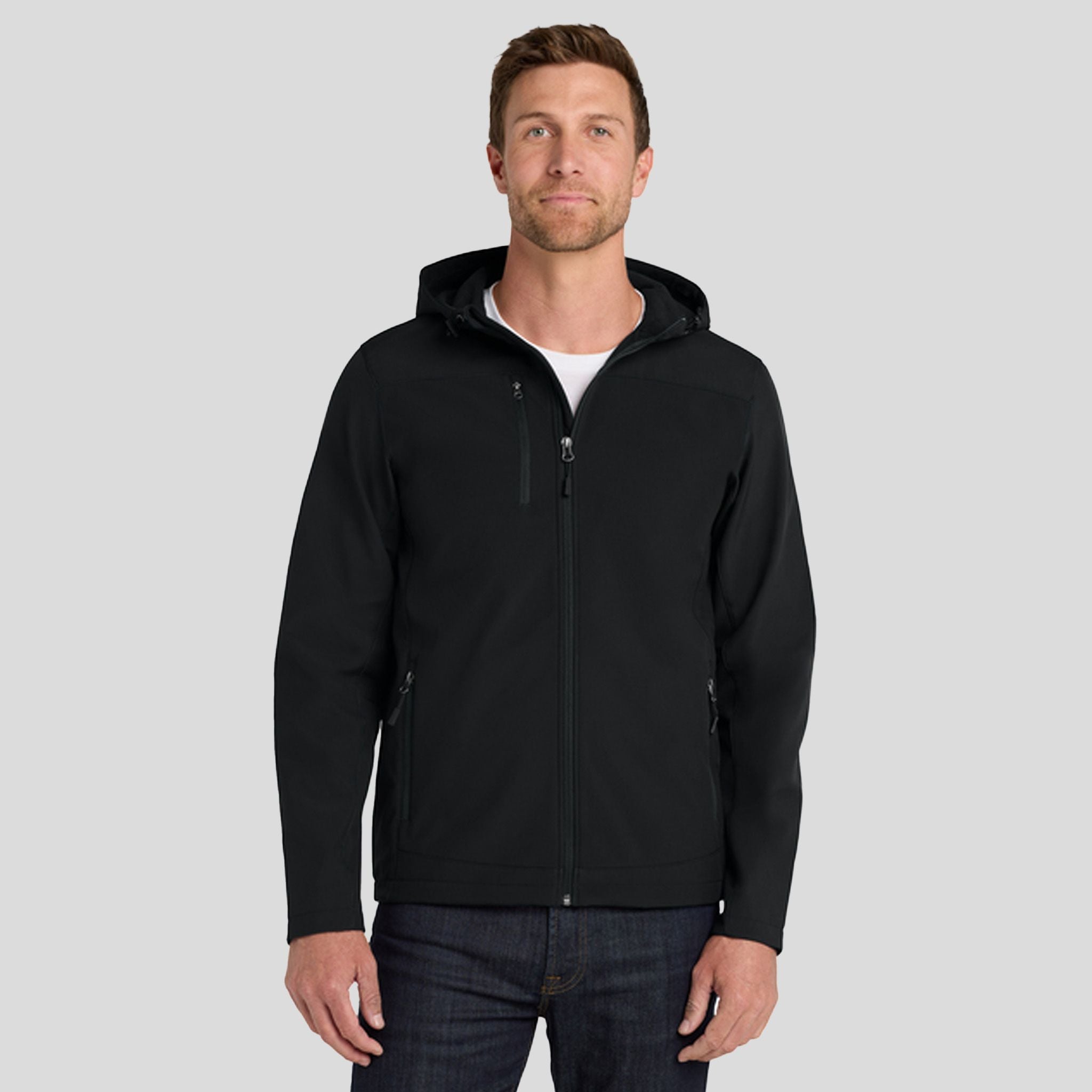 Hooded Core Soft Shell Jacket | Black