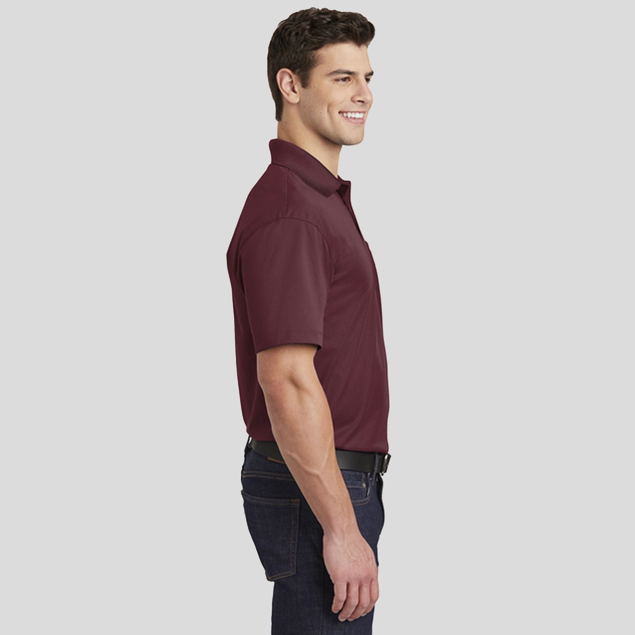 Micropique Sport-Wick® Pocket Polo | Maroon