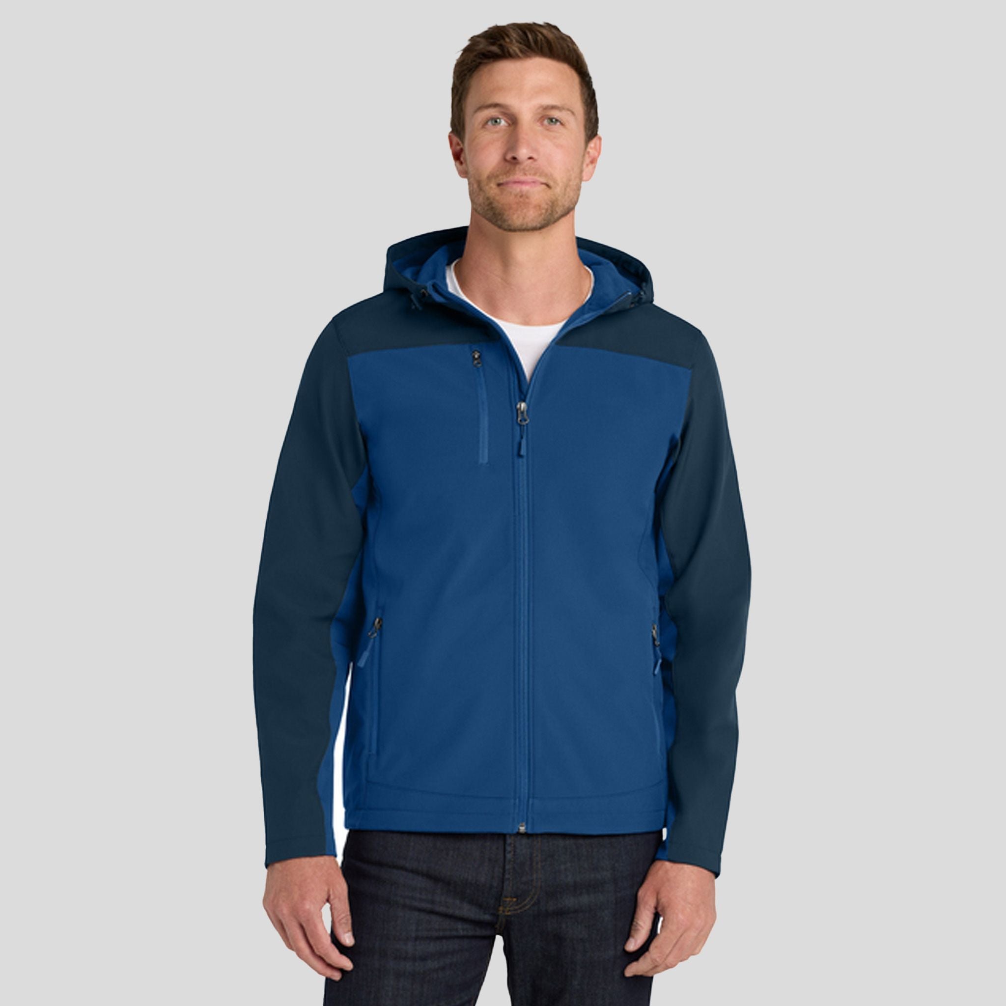 Hooded Core Soft Shell Jacket | Night Sky Blue/Dress Blue Navy