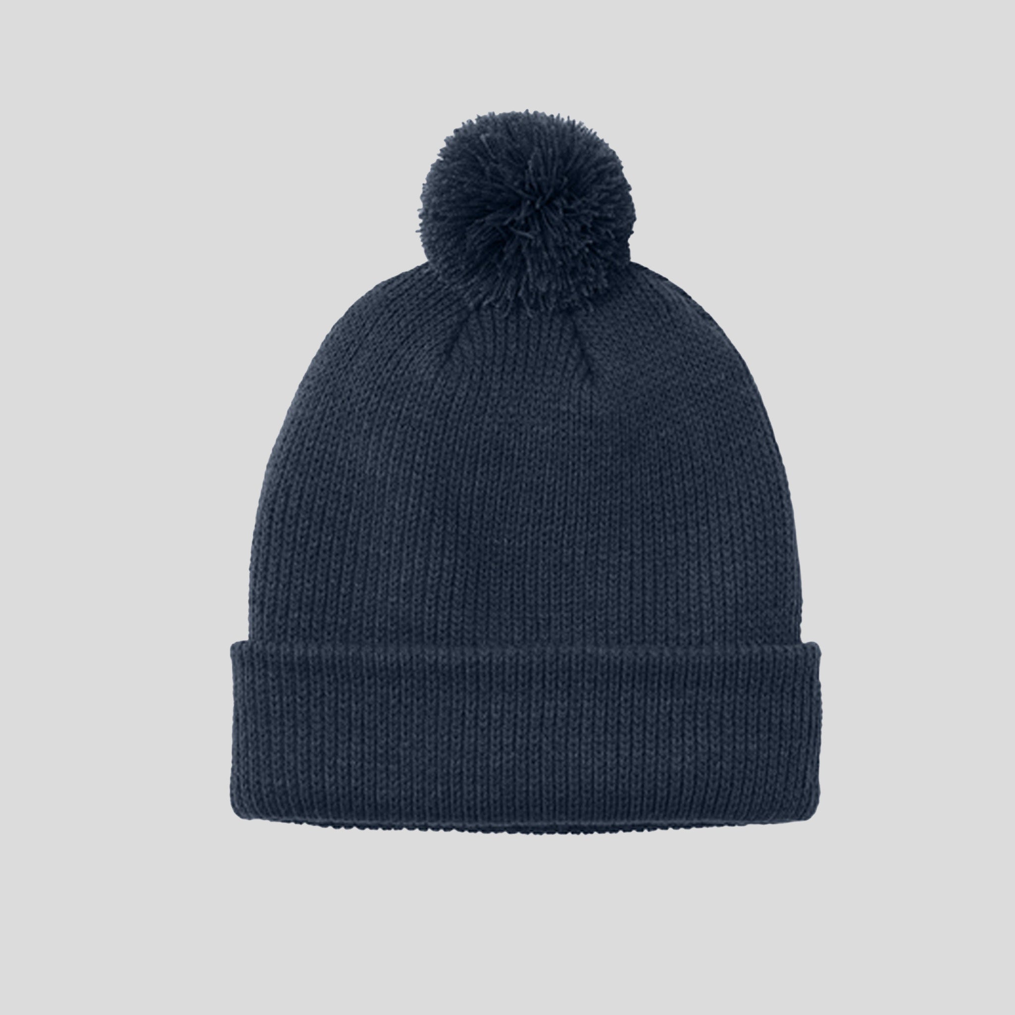Cozy Pom Beanie | River Blue Navy